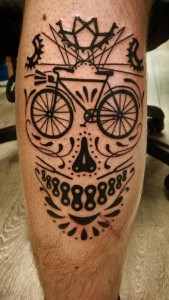 biciklis tetoválás
